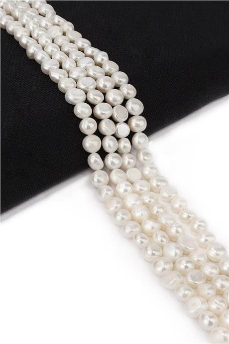 İnci Doğal Taş 8x5mm Dizi