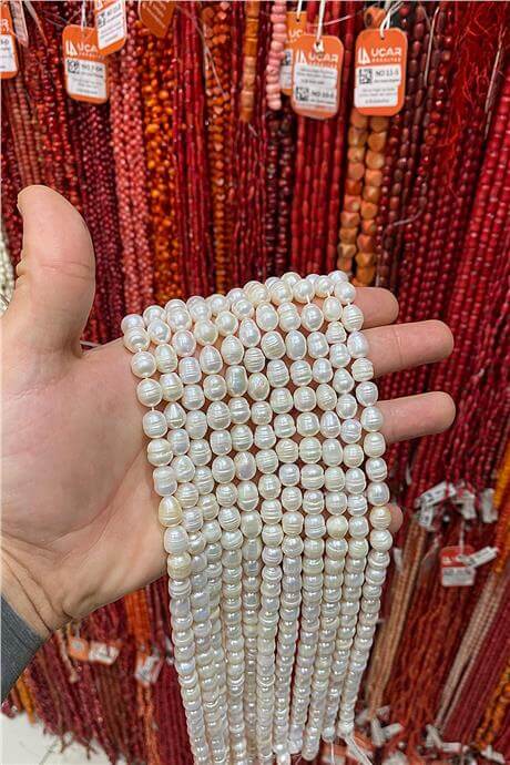 İnci 9x12mm Doğal Taş Dizi