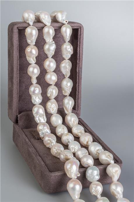 İnci Doğal Taş Barok 16x26mm Dizi