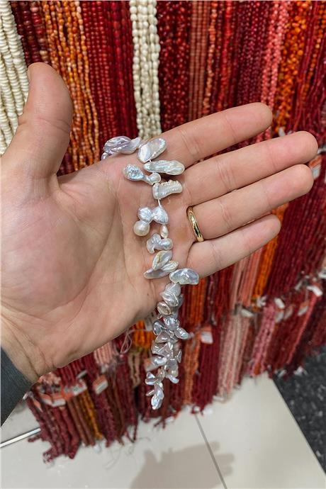 İnci Doğal Taş Barok Kesim 7x17mm Kesim