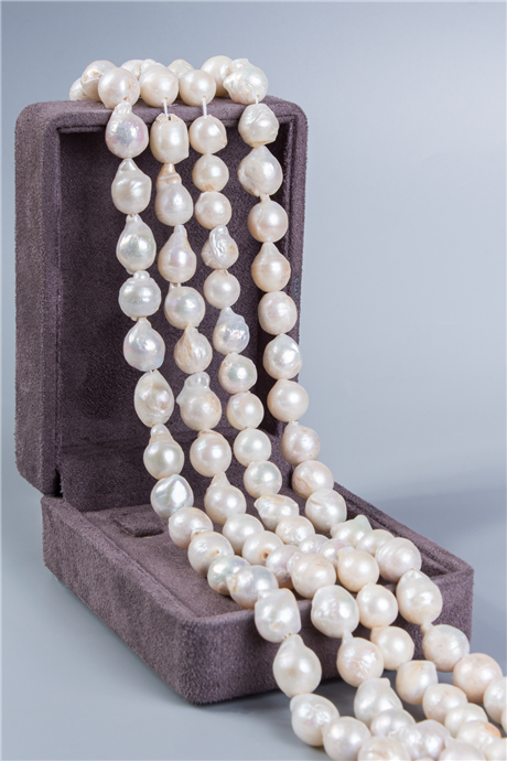 İnci Doğal Taş Barrok Küre Amorf Kesim 13mm Dizi