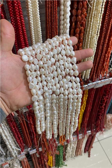 İnci Beyaz 10.5mm Doğal Taş Dizi