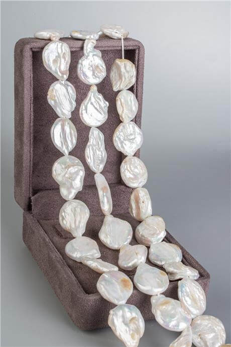 İnci Doğal Taş Amorf Yassı Daire Kesim 20mm Dizi