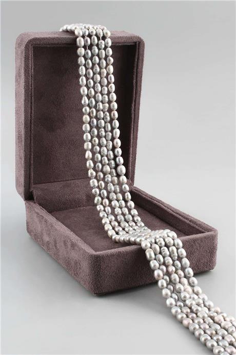 İnci Parlak Pembe 8x9mm Doğal Taş Dizi [AB]