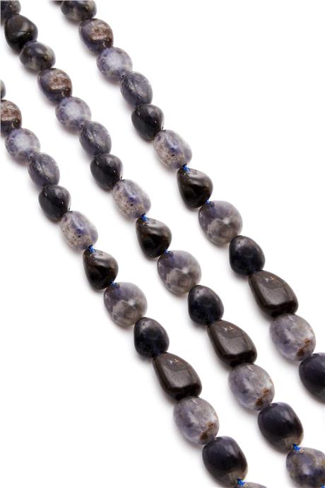 İolite Natural Stone Tumbler Cut 10x13mm String Of Beads