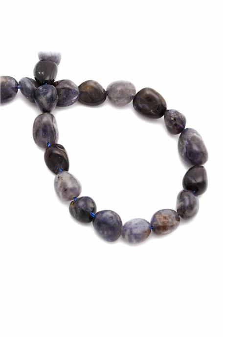 İolite Natural Stone Tumbler Cut 10x13mm String Of Beads