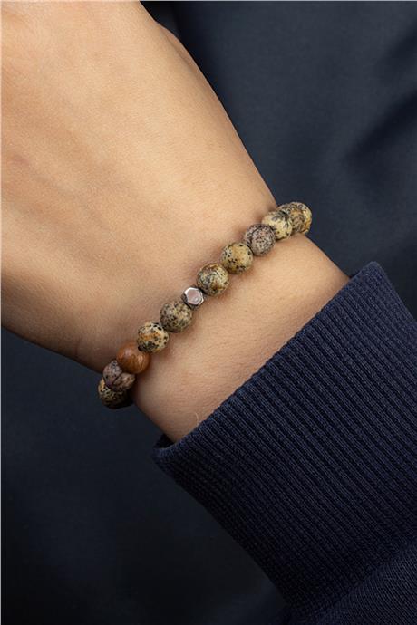 Benekli Jasper Doğal Taş Küre Kesim 6mm Bileklik