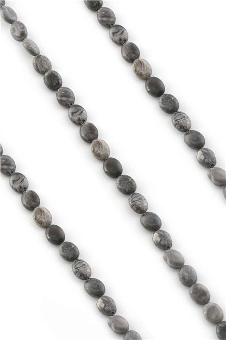 Jasper Doğal Taş Parlak Oval Kesim 8x10mm Dizi [AA]