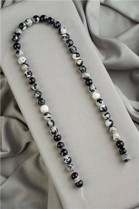 Jasper Taşı Küre Kesim Parlak 10mm Doğal Taş Dizi [AA]