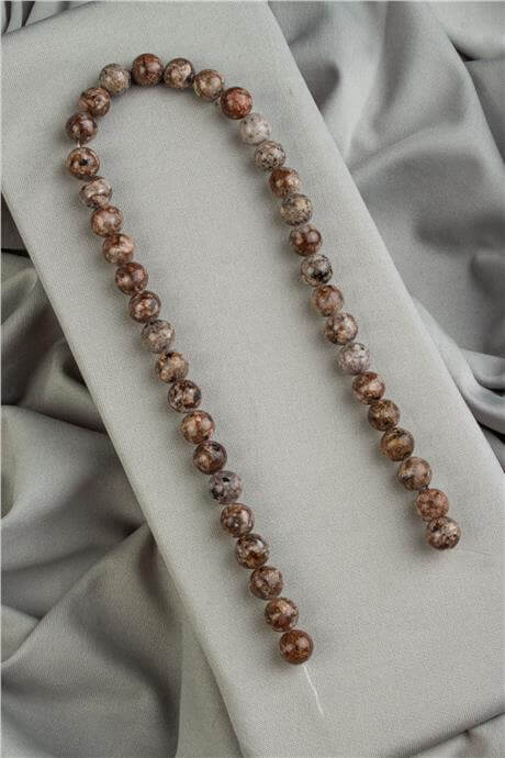 Jasper Taşı Küre Kesim Parlak 10mm Doğal Taş Dizi [AA]