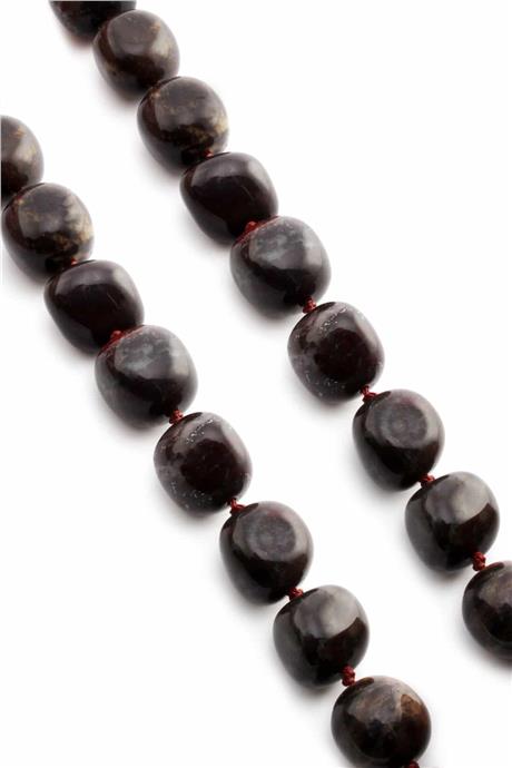 Jasper Taşı Tımbıl Kesim Parlak 15x17mm Doğal Taş Dizi [AA]