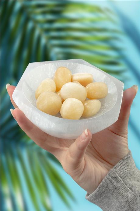 Kalsit Taşı Tamburlanmış Kütle - 100 Gram