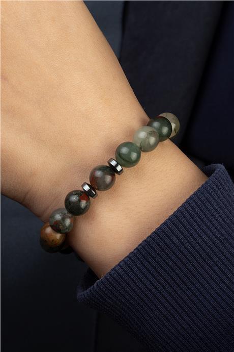 Kan Taşı Doğal Taş Küre Kesim 8mm Bileklik