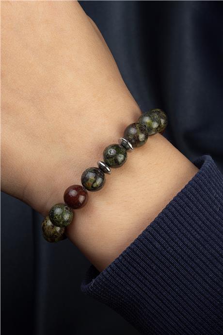 Kan Taşı Doğal Taş Küre Kesim 8mm Bileklik