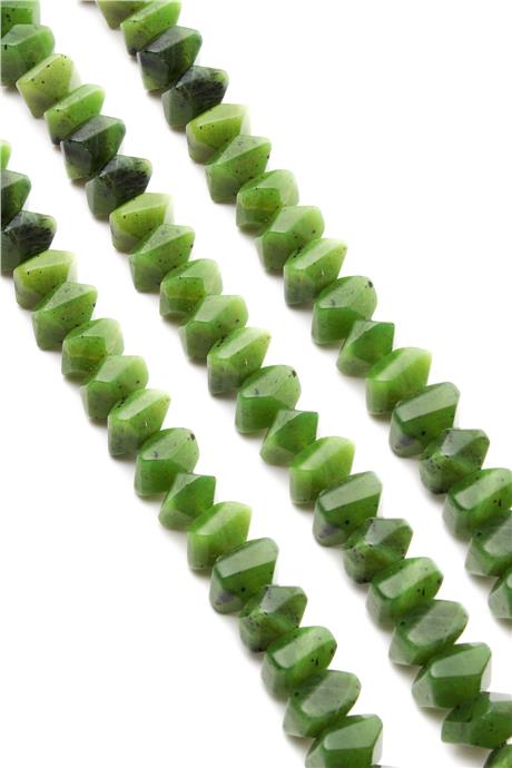 Canada Jade Natural Stone Washer Cut 10X7mm String Of Beads