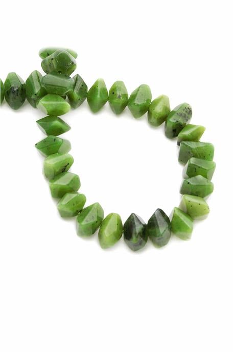 Canada Jade Natural Stone Washer Cut 10X7mm String Of Beads