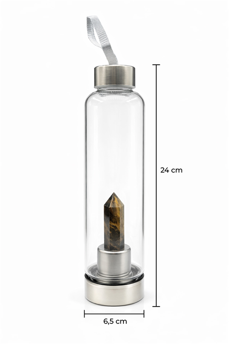 Kaplangözü 500 Ml Cam Matara Su Şişesi Kılıflı