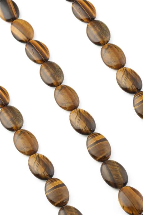 Kaplan Gözü Taşı Oval Kesim Parlak 18x25mm Doğal Taş Dizi [AA]