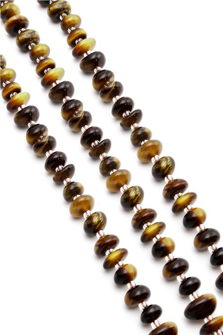 Kaplan Gözü Doğal Taş Parlak Rondela Kesim 9x6mm Dizi [AA]