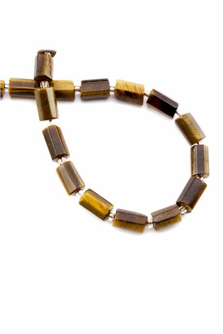 Kaplan Gözü Doğal Taş Parlak Silindir Kesim 7x12mm Dizi [AB+]