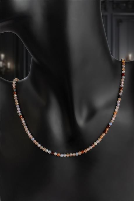 Karışık Doğal Taş Küre Faset Kesim 3mm Kolye