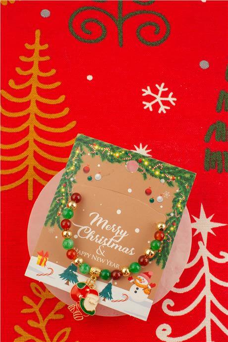 Karışık Doğal Taş Küre Kesim Yılbaşı Bileklik