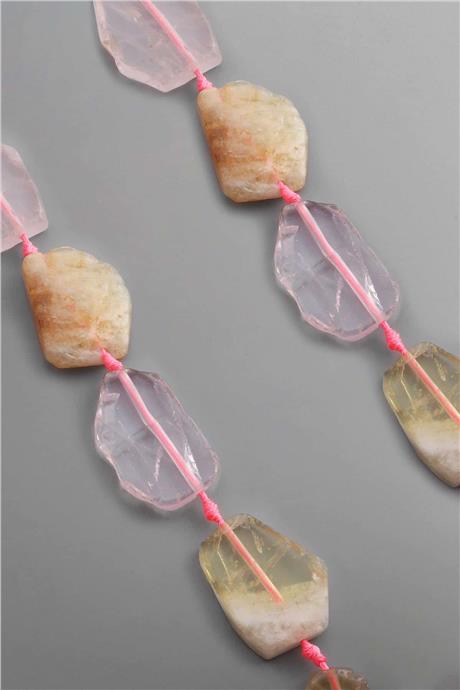 Karışık Doğal Taş Parlak Mor Yassı Amorf Kesim 26x38mm Dizi [AA]