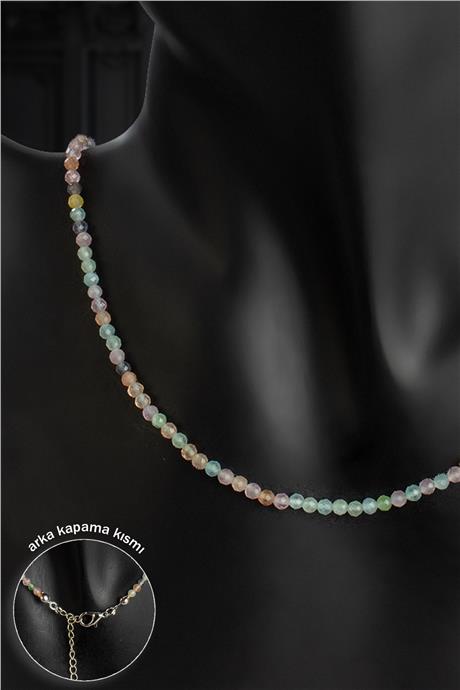 Kedi Gözü Doğal Taş Kristal Küre Kesim 3mm Kolye