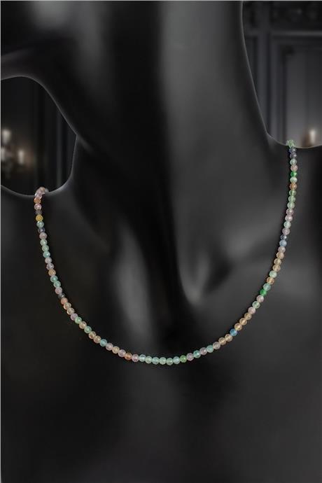 Kedi Gözü Doğal Taş Kristal Küre Kesim 3mm Kolye