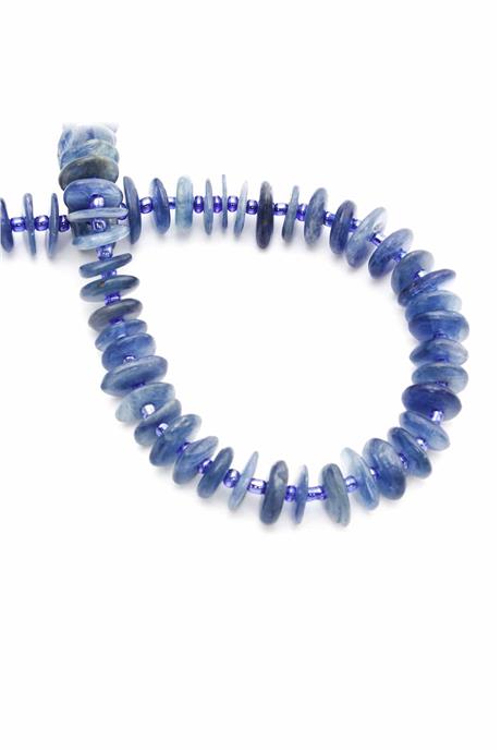 Kyanit Doğal Taş Rondela Kesim Dizi