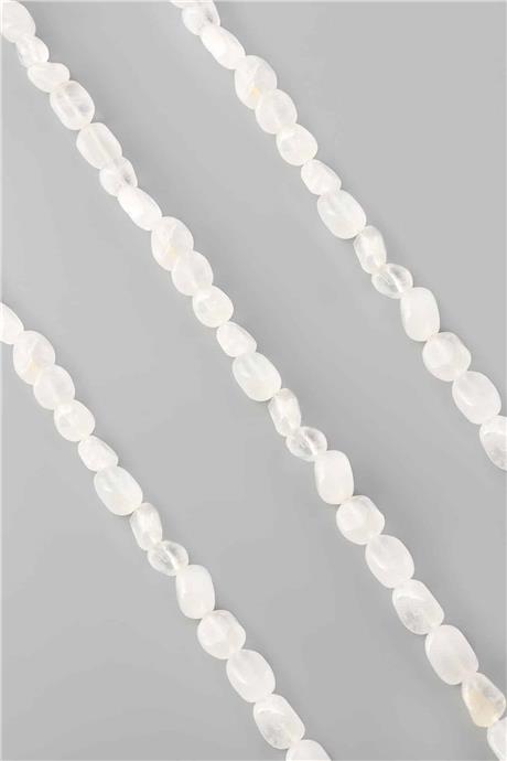 Kristal Kuvars Taşı Tımbıl Kesim Parlak 7x10mm Doğal Taş Dizi [AA]