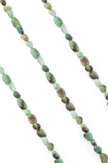 Krizopras Taşı Tımbıl Kesim Parlak 6x8mm Doğal Taş Dizi [AA]