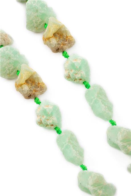 Krizopraz Doğal Taş Ham Kütle Kesim 15x25mm Dizi