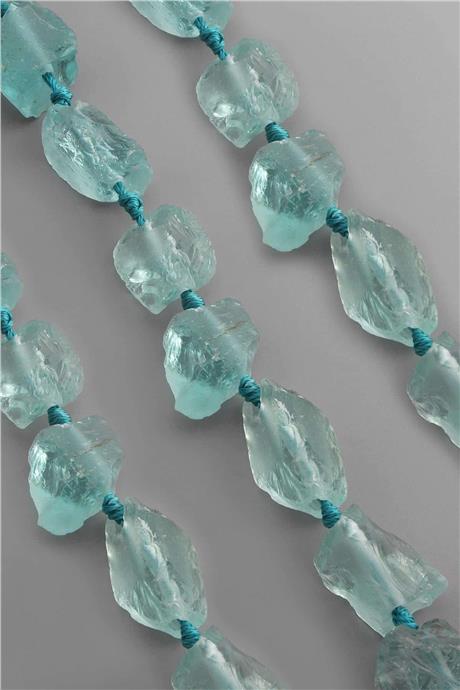 Quartz Natural Stone Crude Mass Cut 15x25mm String Of Beads