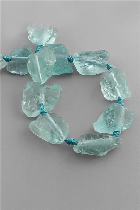 Quartz Natural Stone Crude Mass Cut 15x25mm String Of Beads