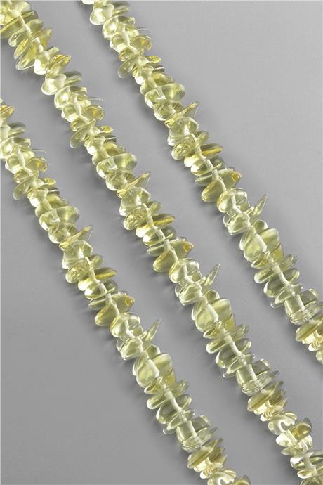 Sarı Kuvars Taşı Rondela Kesim Sarı 12x5mm Doğal Taş Dizi
