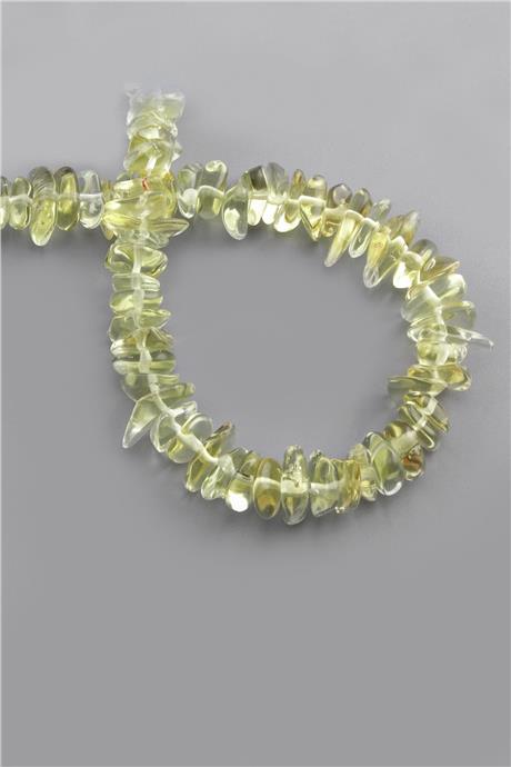 Sarı Kuvars Taşı Rondela Kesim Sarı 12x5mm Doğal Taş Dizi