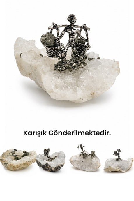 Kuvars Taşı Pirit Taşı İşlemeli
