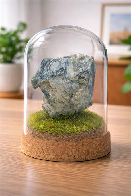 Kyanit Taşı Cam Fanus