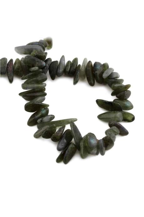 Labradorit Doğal Taş Parlak Diş Kesim 18x6mm Dizi [AA]