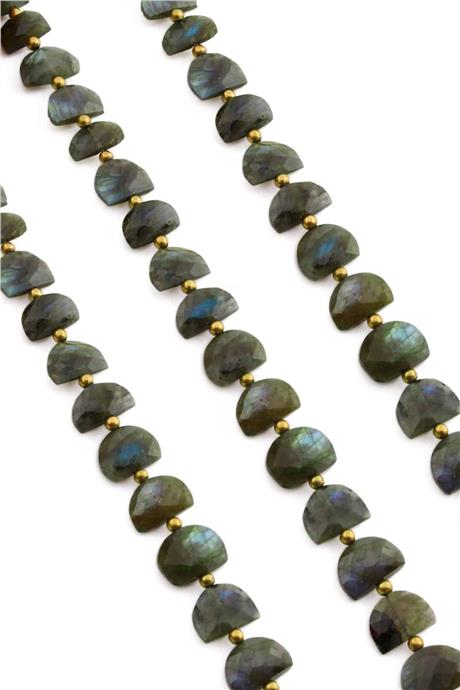 Labradorite Natural Stone Facet Cut 10x15mm String Of Beads [AA]