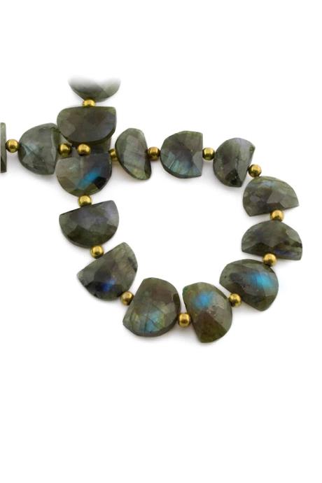 Labradorite Natural Stone Facet Cut 10x15mm String Of Beads [AA]