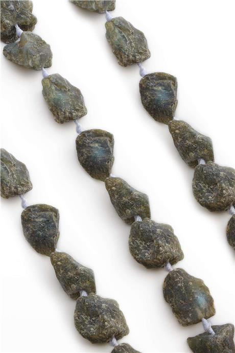 Labradorit Doğal Taş Mat Ham Kütle Kesim 15x25mm Dizi [AA]