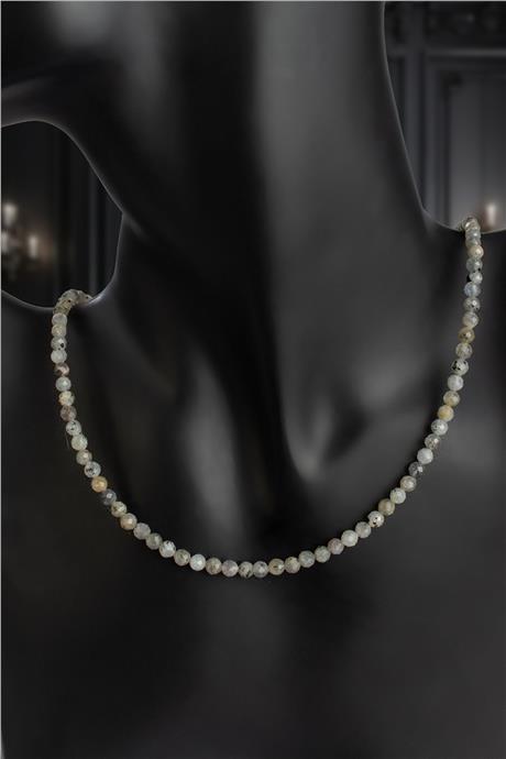 Labradorit Doğal Taş Kristal Küre Kesim 4mm Kolye