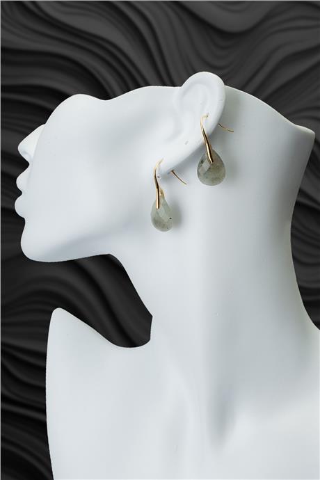 Labradorıt Doğal Taş Küpe