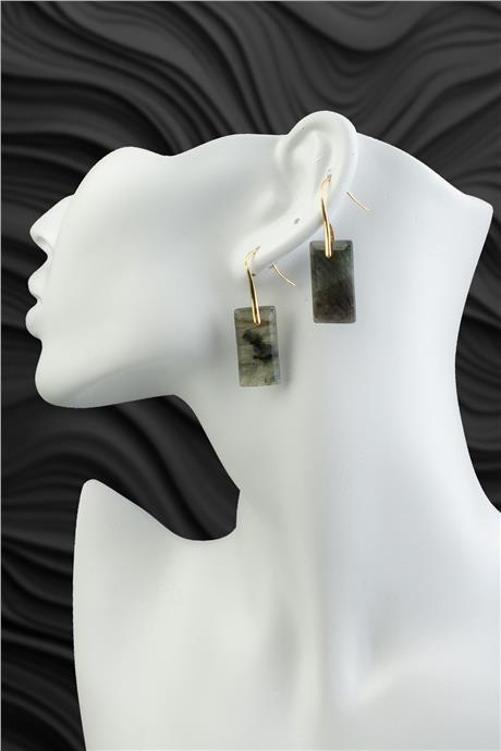 Labradorıt Doğal Taş Küpe