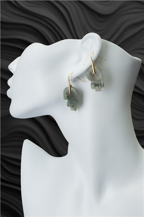 Labradorıt Doğal Taş Küpe