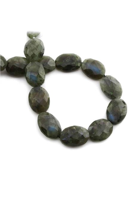 Labradorite Natural Stone Oval Crystal Cut 13x17mm String Of Beads [AA]