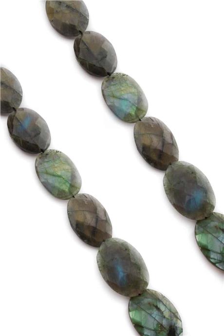 Labradorit Doğal Taş Oval Kristal Kesim 20x25mm Dizi [AA]