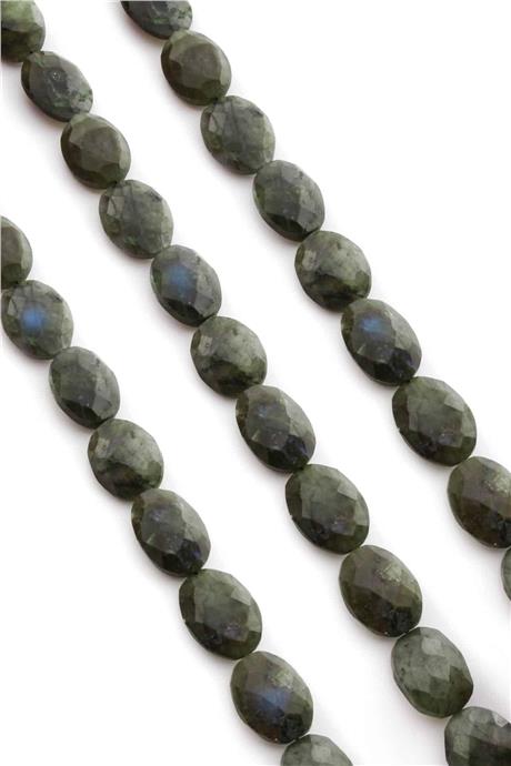 Labradorite Natural Stone Oval Crystal Cut 13x17mm String Of Beads [AA]